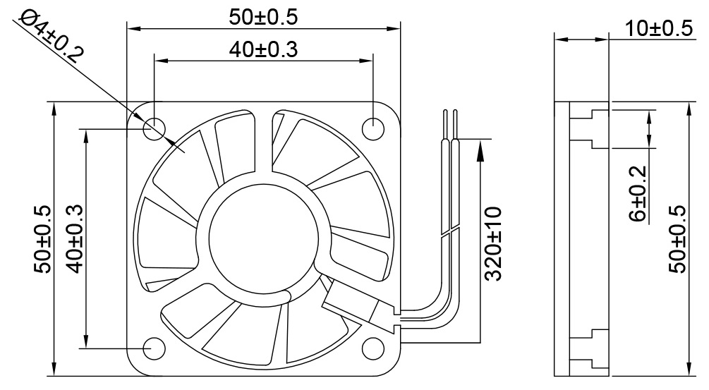 MFD5010C Dimensions